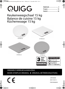 Mode d’emploi Quigg GT-KSG-22 Balance de cuisine