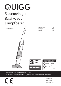 Handleiding Quigg GT-STM-03 Stoomreiniger