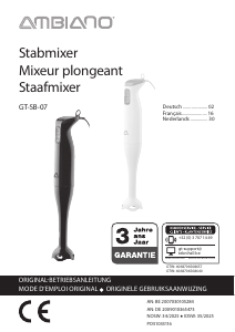 Mode d’emploi Ambiano GT-SB-07 Mixeur plongeant
