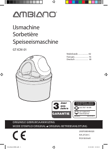 Bedienungsanleitung Ambiano GT-ICM-01 Eismaschine