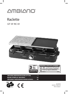 Bedienungsanleitung Ambiano GT-SF-RC-01 Raclette-grill