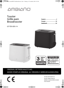 Bedienungsanleitung Ambiano GT-TDS-EDS-14 Toaster
