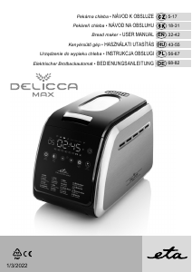 Bruksanvisning Eta Delicca II Max 7149 90040 Bakmaskin