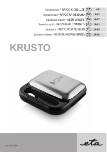Bruksanvisning Eta Krusto 4163 90000 Smörgåsgrill