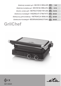 Bruksanvisning Eta GrilChef 5156 90000 Smörgåsgrill