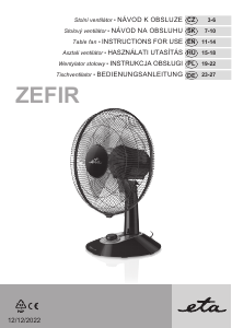 Használati útmutató Eta Zefir 1607 90010 Ventilátor