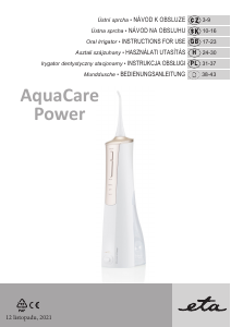 Bruksanvisning Eta AquaCare 2708 90000 Flosser