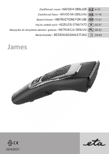 Manual Eta James 6341 90000 Hair Clipper