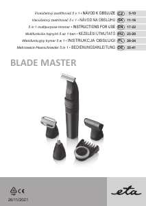 Bruksanvisning Eta BladeMaster 0341 90000 Hårklippare
