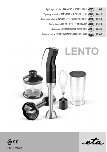 Bruksanvisning Eta Lento 3017 90000 Stavmixer