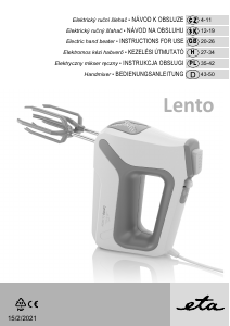 Bruksanvisning Eta Lento 1051 90000 Elvisp