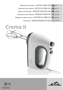 Bruksanvisning Eta Crema II 0052 90000 Elvisp