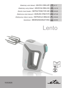 Manuál Eta Lento Elements 0051 90310 Ruční mixér