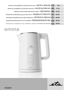 Bruksanvisning Eta Emma 5595 90010 Vattenkokare