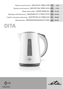 Bruksanvisning Eta Dita 1603 90000 Vattenkokare