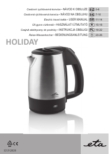 Bruksanvisning Eta Holiday 6188 90010 Vattenkokare