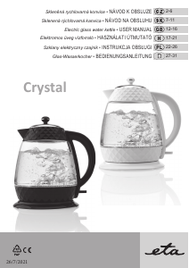 Bruksanvisning Eta Crystal 3154 90000 Vattenkokare