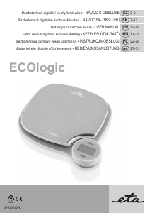 Manuál Eta ECOlogic 4770 90000 Kuchyňská váha