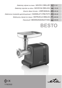 Instrukcja Eta Besto 6075 90000 Maszynka do mielenia