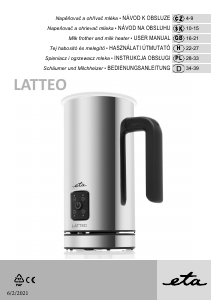 Bruksanvisning Eta Latteo 6189 90000 Mjölkskummare
