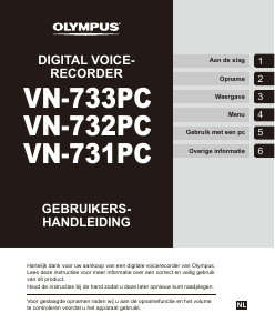 Handleiding Olympus VN-732PC Audiorecorder
