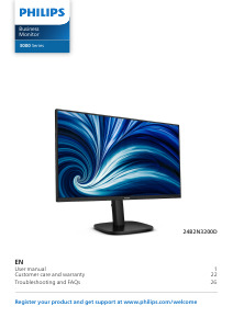 Handleiding Philips 24B2N3200D LED monitor