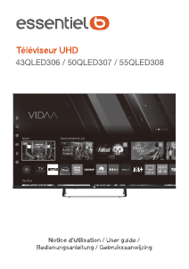 Manual Essentiel B 50QLED307 LED Television