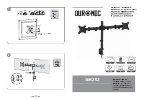 Rokasgrāmata Duronic DM252 Monitora stiprinājums