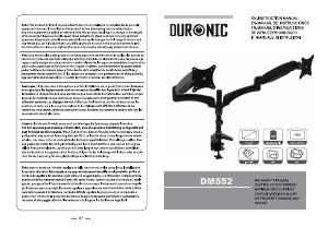 Rokasgrāmata Duronic DM552 Monitora stiprinājums