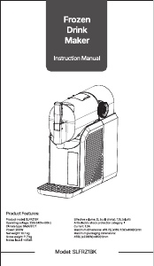 Manual de uso Seeger SLFRZ1BK Mezclador de bebidas