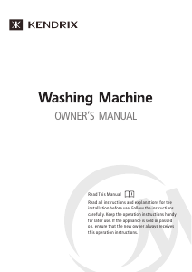 Handleiding Kendrix MFN80 Wasmachine