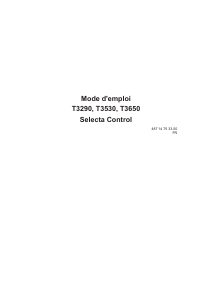 Mode d’emploi Electrolux T3290 Selecta Control Sèche-linge