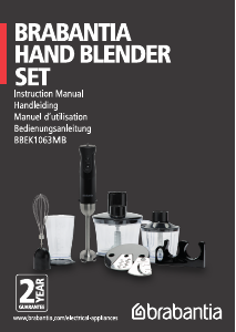 Manual Brabantia BBEK1063MB Hand Blender