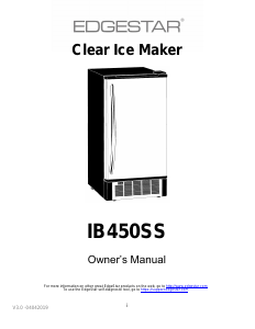 Bruksanvisning EdgeStar IB450BL Ismaskin