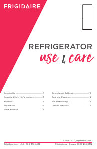 Manual Frigidaire FRBG1224AV Fridge-Freezer