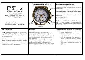 Handleiding Daniel Steiger Commander Horloge