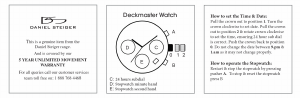 Handleiding Daniel Steiger Deckmaster Horloge