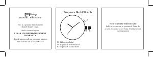 Handleiding Daniel Steiger Emperor Gold Horloge