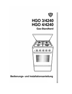 Bedienungsanleitung Dessauer HGO 3/4240 Herd