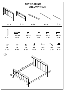 Manual Unbranded Paris Bed Frame