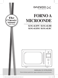 Manual de uso Daewoo KOG-6LBW Microondas