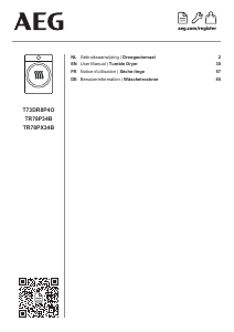 Bruksanvisning AEG TR78P34B Torktumlare