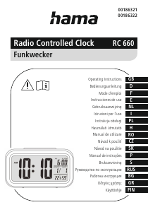 Εγχειρίδιο Hama 00186321 RC660 Ξυπνητήρι