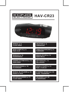 Használati útmutató König HAV-CR23 Ébresztőórás rádió