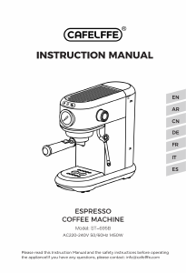 Manuale Cafelffe ST-695B Macchina per espresso