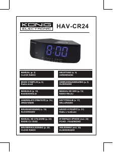 Használati útmutató König HAV-CR24 Ébresztőórás rádió