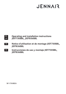 Mode d’emploi Jenn-Air JIDT836SBL Table de cuisson