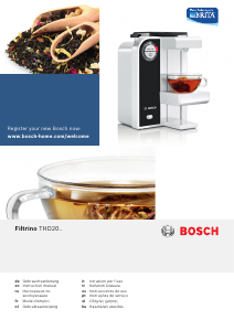 Kullanım kılavuzu Bosch THD2026 Filtrino FastCup Çay makinesi