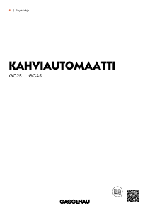 Käyttöohje Gaggenau GC251130 Kahvikone