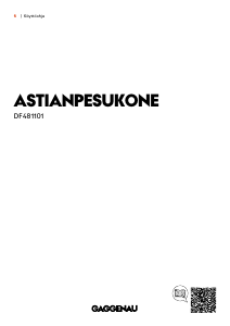 Käyttöohje Gaggenau DF481101 Astianpesukone
